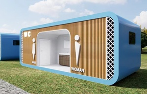 WC Prefabbricato Portatile con Lavandino e Doccia <span class=keywords><strong>per</strong></span> Esterni, Villa, Ufficio, Vendita all'Ingrosso dal Produttore - Product Image 2