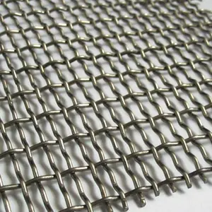 Malla de alambre prensado de alta resistencia, malla de alambre engarzado con marco de acero inoxidable, decoración de Metal prensado