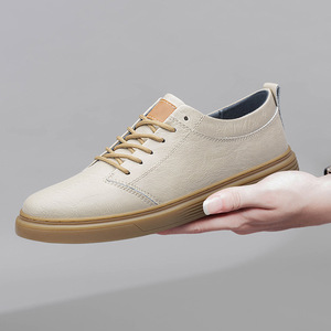 2026 Trendy Men's Flat <b>Sneakers</b> | Large Size Warm High Quality Slip-On Men's <b>Leather</b> Shoes | Dropshipping - Product Image 3