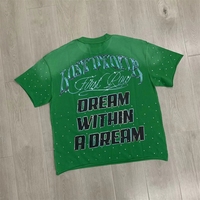 Kaos Oblong Lengan Pendek Berkualitas Tinggi Grosir untuk Pria, Sablon Putih, Hot Stamping, dan Printing