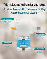Diffuseur de phéromones calmantes pour chien, kit de démarrage, prise US, avec 2 recharges de 48 ml pour les voyages, la séparation et les orages, marque privée
