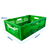 Conteneur en plastique perforé pliable, empilable et emboîtable, économique, recyclable, écologique et ventilé