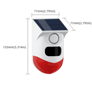 Alarme solaire extérieure sans fil 120dB Capteur infrarouge <span class=keywords><strong>de</strong></span> lumière <span class=keywords><strong>sonore</strong></span> <span class=keywords><strong>Détecteur</strong></span> <span class=keywords><strong>de</strong></span> <span class=keywords><strong>mouvement</strong></span> PIR Télécommande Alarme antivol pour la maison - Product Image 6
