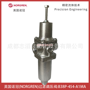 ตัวควบคุมแรงดันกรองนอร์เกรน B38P-454-A1MA สแตนเลสสตีล สำหรับลม 0.5-10 บาร์ พร้อมระบบระบายน้ำอัตโนมัติ - Product Image 2