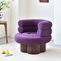 Fauteuil individuel en peluche doux et écologique, design tendance, inspiré de la dopamine, pour salon, balcon et détente des jeunes filles
