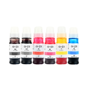 Encre de recharge compatible premium à base d'eau INK GI23 GI-23 GI-13 43 53 73 83 93 pour imprimantes <span class=keywords><strong>Canon</strong></span> série 6 couleurs G570 G580 - Product Image 1