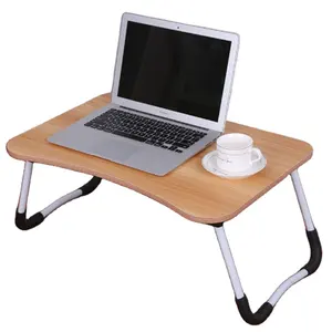 Hot Sale Custom Bem-vindo Madeira Laptop Desk Tray Mesa Portátil Mesa de Piquenique Multi-função Mini Desk Folding Study Table