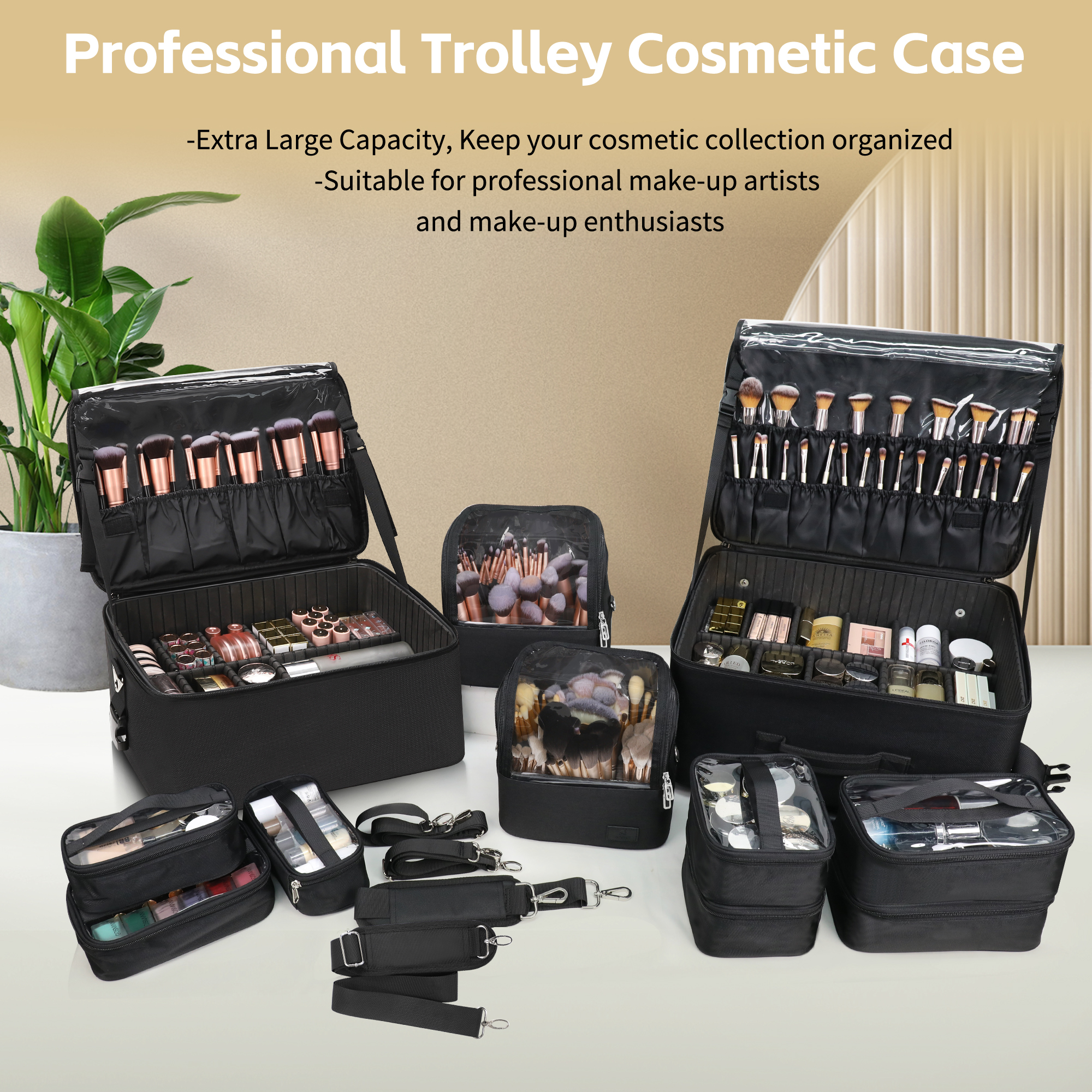 makeup tote with wheels