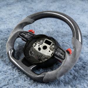 Volant de voiture en cuir perforé en fibre de carbone, modèle amélioré, pour Audi A1, A2, A5, A6, A8, Q3, R8, RS3, <span class=keywords><strong>RS6</strong></span>, S8, TT - Vente Flash - Product Image 6