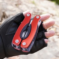 Outils multifonctions DIY, couteau de poche en aluminium, pinces, mini-outil multifonction, porte-clés, cadeau, pliable, OEM, 7 cm