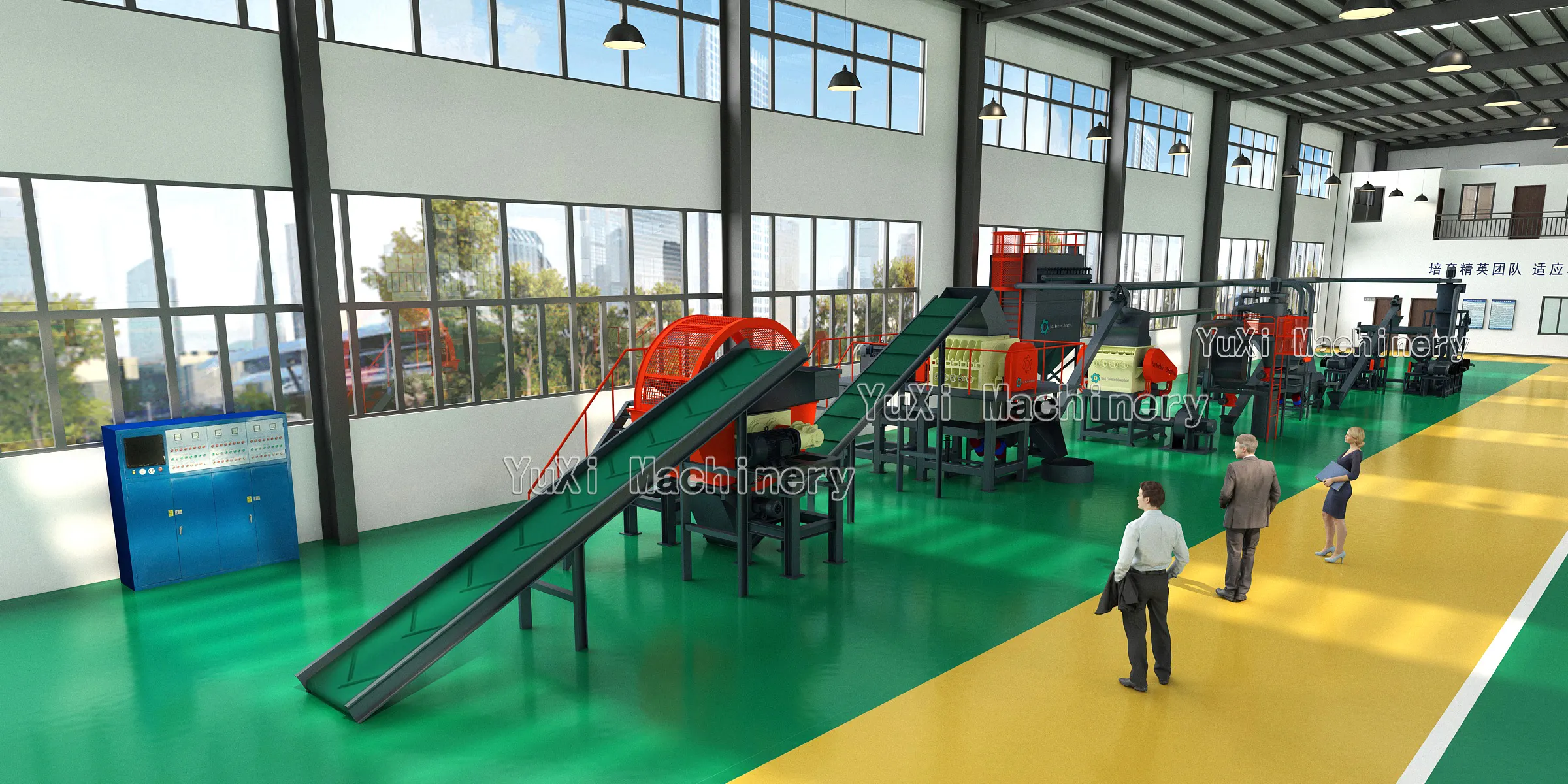 100 Ton Tyre Recycling Plant Automatic Recycling Old Vehicle Tyres Scrap Rubber Tyre Recycling Machine