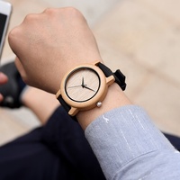 Montre Chronographe à Quartz MIYOTA Unisexe avec Bracelet en Cuir, Boîtier en Verre de Bambou, 26 cm, Luxe, Mode, Sport, Boucle Déployante en Cuir