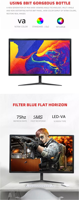Moins cher 19 pouces 1440*900 75hz led lcd moniteur de jeu ordinateur pc