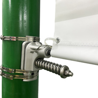 Supports de bannière de poteau de rue avec mât de drapeau en fibre de verre pour la publicité extérieure-Suspension durable