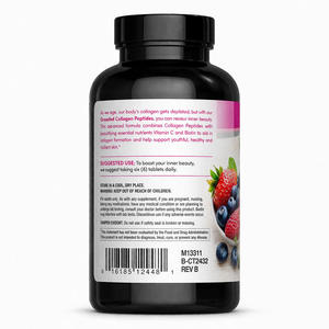 Integratori di bellezza al collagene a marchio privato OEM con supporto antiossidante e immunitario, 270 <span class=keywords><strong>compresse</strong></span>/flacone, formula illuminante per la pelle - Product Image 2