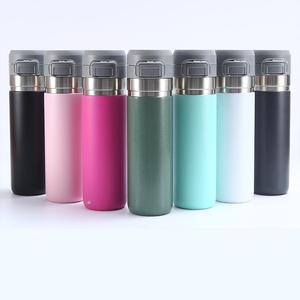 Botella de agua termo sin Bpa 800ml botella rápida de acero inoxidable botella de agua frasco de vacío con tapa de bloqueo de botón pulsador - Product Image 1