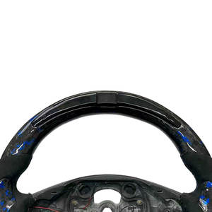 Volant en fibre de carbone forgé véritable personnalisé pour <span class=keywords><strong>Ford</strong></span> Focus <span class=keywords><strong>Fiesta</strong></span> Mk7 ST Mk8 Mk4 <span class=keywords><strong>Mk3</strong></span> Mk2 affichage LED RAM - Product Image 2