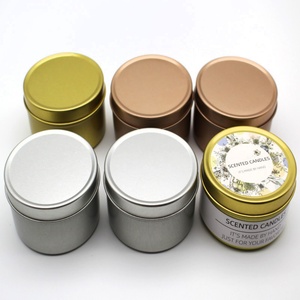 Wholesale Candle Tin Jar With <b>Lids</b> 4 oz Customized Laster Logo Metal Gold Candle Vessel <b>Decor</b> Packaging Empty Candle Containers - Product Image 3