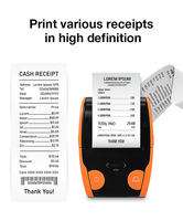 Terlaris 58mm Mini portabel genggam Printer penerimaan termal nirkabel ponsel BT4.0 tagihan belanja IOS Android kabel USB