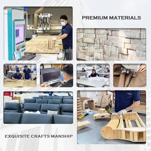 Phòng khách hiện đại nhỏ màu trắng Modular cắt vải đám mây ngủ sofa phòng ngủ thoải mái kem L hình ngả ghế - Product Image 4