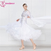 B-17182 Personnalisé danse porter de haute qualité blanc robe de danse de concurrence lisse robe de danse à vendre