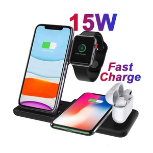 Base de Carga Inalámbrica 4 en 1 Q20, Soporte de Carga Rápida para <span class=keywords><strong>Apple</strong></span> <span class=keywords><strong>Watch</strong></span>, para Airpods, <span class=keywords><strong>Cargador</strong></span> Inalámbrico para <span class=keywords><strong>iPhone</strong></span> 13 - Product Image 1