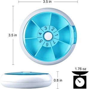 <b>7</b> Compartment Small Pill Box Plastic Capsule Case for Vitamins and <b>Tablets</b> - Product Image 3