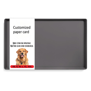 Alfombrilla Extra gruesa impermeable de silicona para perros, alfombrilla antideslizante de patrón sólido para alimentación de alimentos para mascotas para viajes en interiores y exteriores - Product Image 1