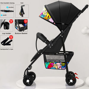 Lüks bebek arabası 2 1 arabası için 1-3 yaşında bebekler düşük fiyat Strollers bebekler düşük fiyat katlanabilir puset vagon - Product Image 5