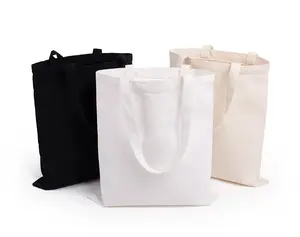 Borsa a tracolla in tessuto di grandi dimensioni in tessuto riciclato in cotone tote bag personalizzata per studenti universitari