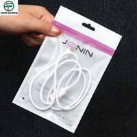 Sac en plastique personnalisé pour vêtements, emballage imprimé en héliogravure, compatible clé USB, câble de données, chargeur, convertisseur, écouteurs, valve recyclable