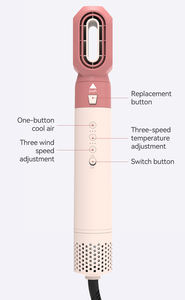 Brosse à air chaud 7 en 1 Peignes chauds Lisseur Bigoudi Sèche-cheveux Brosse One Step Home Hot Air Styler Sèche-mains pour cheveux - Product Image 3