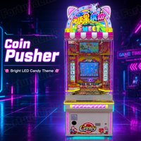 Machine à poussoir de pièces Source Factory pour zones de jeux de centre commercial, solution de machine de jeu à retour sur investissement élevé, machine à poussoir de pièces connectable