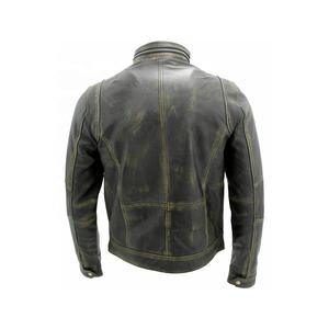 Men's Vintage Black Sheep Skin Biker Jacket Breathable Vintages Warmth Casual Summer Motorcycle Varsity Plus Size Casual - Product Image 2