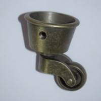 Roulettes en alliage de zinc pour meubles, accessoires métalliques universels pour table, piano, canapé, lit, pour salon, chaise silencieuse en laiton antique