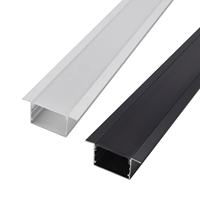 Profilé en aluminium pour bande LED personnalisée, plusieurs types, encastré, canal dissimulé, support de diffuseur linéaire pour bande lumineuse