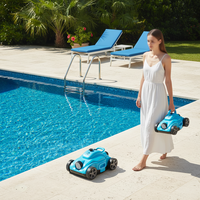 Robot de piscine automatique sans fil rechargeable portable pour l'extérieur, aspirateur de piscine sans fil, batterie au lithium
