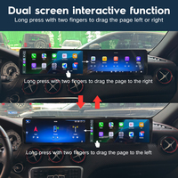 Lecteur multimédia à double écran Qualcomm 12,3 pouces, autoradio Android, stéréo pour Mercedes Benz GLA Classe A W176 X156, navigation GPS
