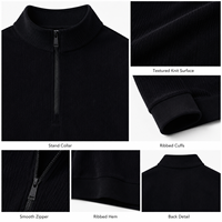 Sweat-shirt décontracté à fermeture éclair sur le devant RCX Soft Quarter Zip de haute qualité avec logo personnalisé