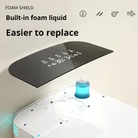 Toilette intelligente à bulles intégrée murale à siphon super tourbillon pour usage domestique, aucune pression d'eau requise