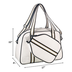 Sac de sport unisexe personnalisé pour raquette de pickleball, léger, pliable, avec doublure en toile PU, sac à bandoulière décontracté pour femme - Product Image 5
