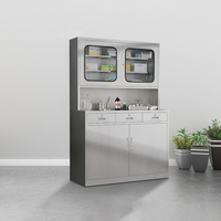 Armoire de classement en métal à 2 portes, équipement hospitalier, armoire en métal, armoire médicale en acier inoxydable