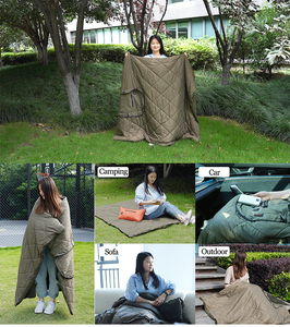Wholesale 2in1 Outdoor Camping Warmer Thermal 3 Heat Settings Wearable USB <b>Heated</b> <b>Throw</b> <b>Blanket</b> - Product Image 6