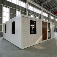 Maison conteneur pliable OEM 20FT extensible, préfabriquée, écologique, design moderne pour utilisation en extérieur (appartement, hôtel, villa, parc)