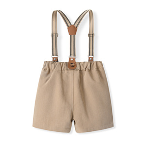 Catpapa Vente en gros Ensemble de cérémonie 4 pièces pour bébés garçons : Body à pois, Short à bretelles kaki, Nœud papillon, <span class=keywords><strong>Béret</strong></span> - Product Image 6
