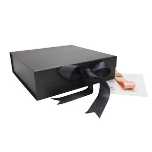 Alta calidad de encargo de lujo negro caja de regalo de embalaje impreso de cajas de papel - Product Image 1