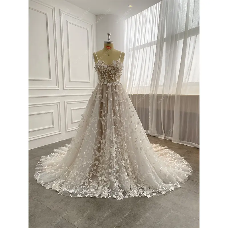 2022 Hot Sale Boho Beach Wedding Dress Lady Plus Size Bridal Rustic Gown Floor Length Simple Vestidos De Novia Customize