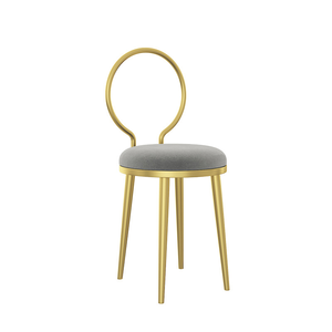 Nordic Light Luxury Small Bedroom Dressing Table Stool Home Makeup Stool Simple Creative Metal Chair - Product Image 3