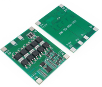 Placa de Protección de Batería de Litio 3S 30A 12V 18650, Placa PCB BMS con Balanceo de Corriente de 30A y Sensor Térmico para Luz LED