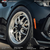 Jantes en alliage d'aluminium forgé ZKR 6061-T6 soudées avec anneau de blocage Laguna 18x5 17x10 5x114.3 personnalisées pour Mustang GT-R (route et piste)